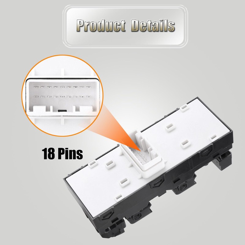 Front Left Driver Side Master Power Window Switch 93571-M6100 Compatible