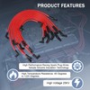 JDMSPEED New Red Cap HEI Distributor and Plug Wires 289-302