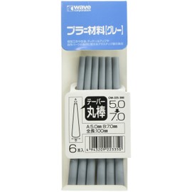 Plush = Materials [Gray] Tapered Round Rod 5.0 to 7.0 (6 Pieces)