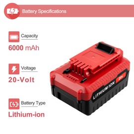 UGLOEY 20V PCC685L Battery Compatible with Porter Cable 20V Battery for PCC681L PCCK6118 PCCK647LB PCC685LP PCC682L PCC680L