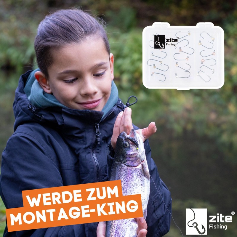 Zite Fishing Tungsten Pro Sharp Jig Hook Set Metallic, Pack