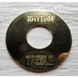 gibson LP pickup selector ring/washer -SOLID BRASS and ENGRAVED -NEW ITEM