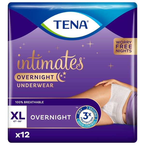 TENA Intimates Overnight Underwear XLarge, 12 Count - 4 Packs per case.