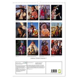 Indianer, Portrait Collection 1 (Wandkalender 2025 DIN A3 hoch), CALVENDO Monatskalender [Calendar] CALVENDO and Heeb, Christian