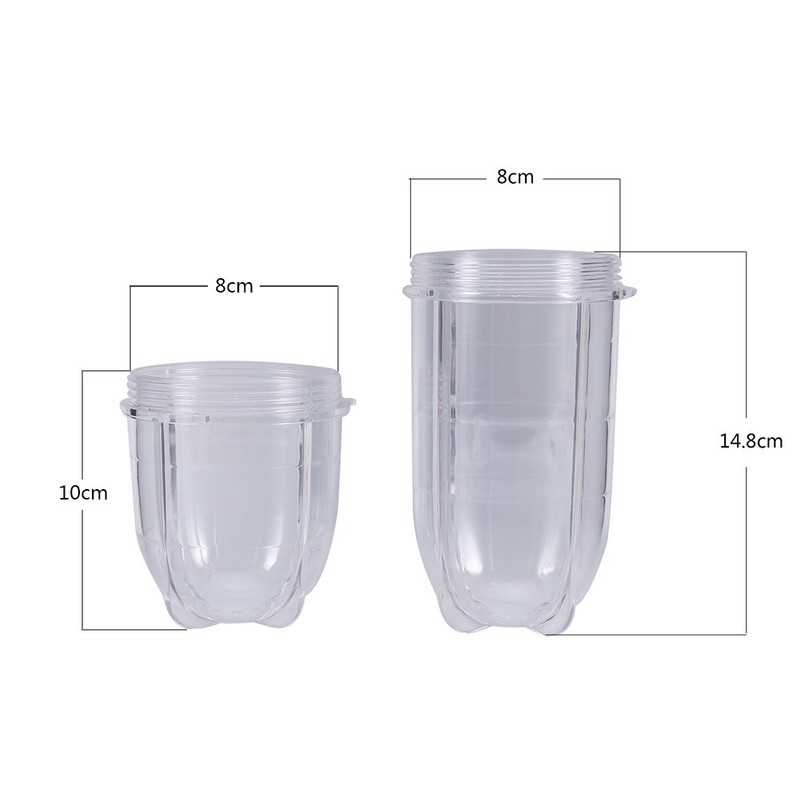 Mixer Blender, Juicer Replacement Cup Transparent Plastic High and Short