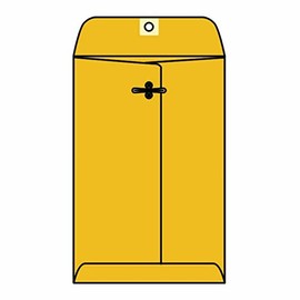 #83 Open End Statesman Clasp Catalog Envelopes, 8-3/4" x 11-1/2" 28# Recycled Tan/Brown Kraft, Metal Clasp (Box of 100)