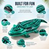 Crocodile Inflatable Ride-On Pool Float for Summer Fun – PVC