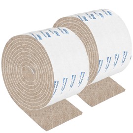 Felt Strips with Adhesive Backing, Adhesive Felt Strips, 2 Rolls 2X 60 Inches Beige