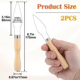 STSTR 2 Packs Easy Button Hook, Steel Button Helper Tool for Elderly, Wide Wood Handle Buttons Fastener Device Assist Dressing Aid Tool for Seniors One Hand