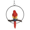 Atlantic Collectibles Ebros Hanging Scarlet Macaw Parrot Perching on Branch