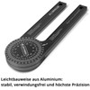 STAHLWERK Protractor 360° Aluminium Mitre Protractor | Angle Measuring Device