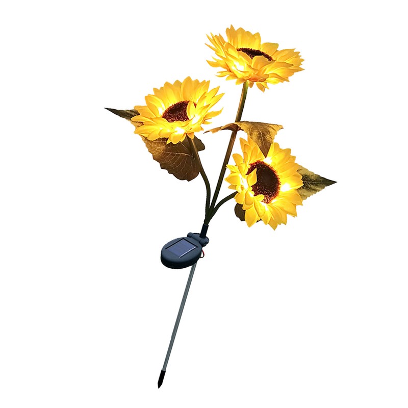 Solar Sunflower Light 24 LEDs Warm White IP55 Waterproof Outdoor