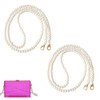 Hazrcvr Pearl Chain Carry Strap 2 Pieces Bag Chain Handbag