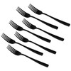 Dehouse 16-Piece Black Stainless Steel Dinner Forks, 7.87 Inch Flatware