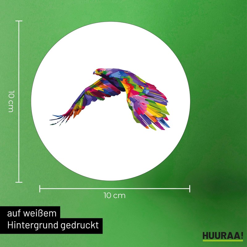 Huuraa Sticker Eagle Colourful Gift 10 cm Eagle Gift Idea