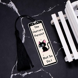 Horror Cat Themed Gifts for Women, Black Cat Bookmarks for Cats Lovers, Spooky Halloween Basket for Boys Girls, Stocking Stuffers for Women Book Lovers, Cats Lovers Gifts, Christmas Stocking Stuffers