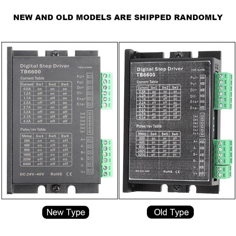 TB6600 DC24-40V 2 Phase/Bipolar Stepper Motor Driver 1.0~4.2A/Phase NEMA 17/23