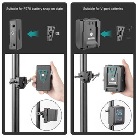 FOMITO V-Mount V-Lock Male Quick Relase Wedge Triangle Plate Black