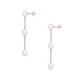 Valero Pearls Women's Earrings 925 Sterling Silver with Freshwater Cultured Pearls Approx. 6.0 - 7.0 mm, 925 silver, freshwater pearl