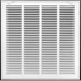 12" X 20" Return Air Filter Grille - Filter Included - Easy Plastic Tabs for Removable Face/Door - HVAC Vent Duct Cover - White [Outer Dimensions: 14 5/8"w X 22 5/8"h]
