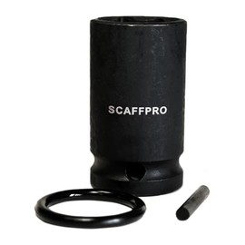 SCAFFPRO 21mm Scaffolding Impact Socket 1/2" with O-Ring & Pin Scaffolders Deep Scaffold Socket Chrome Molybdenum Steel Engineered 6 Sided Fitment Provides a Secure Grip