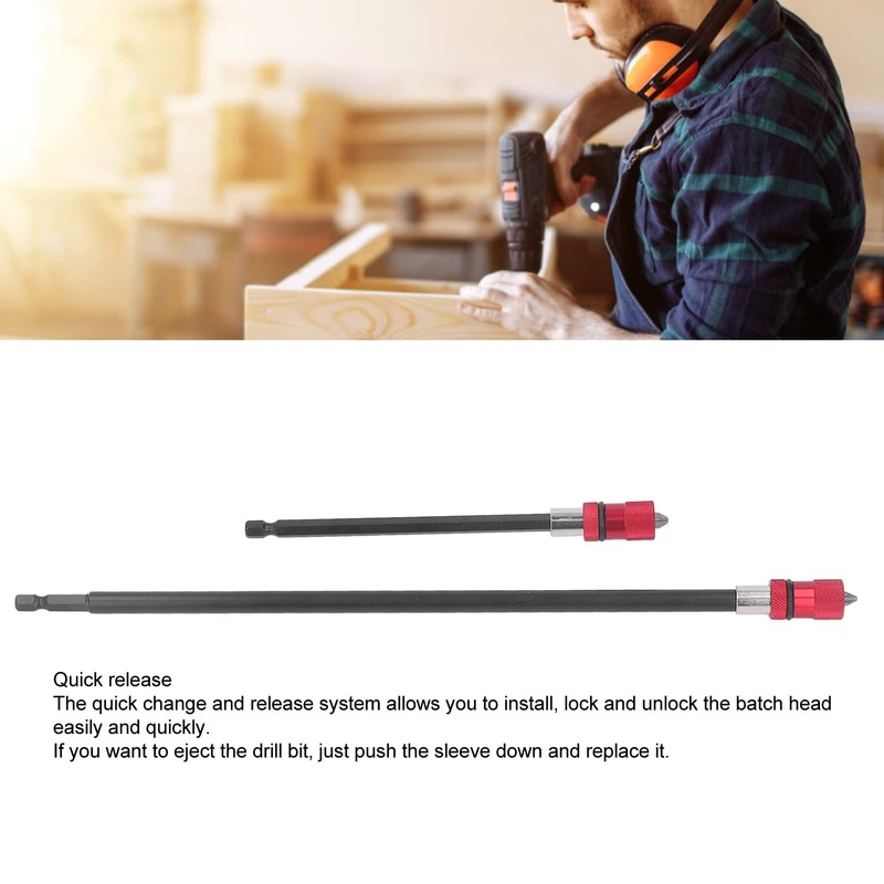1/4 Hex Extension, Magnetic Extension Stable Tight Connection Quick Release