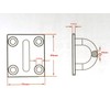 JY-MARINE Stainless Steel 316 Ceiling Hook Square Pad Eye Plate
