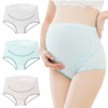 Booberg Maternity Shorts, High Waist, Cotton, Set, Large Size, Grey,