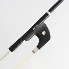 German Model Carbon Fiber Upright Double Bass Bow 3/4 Size VINGOBOW 100BG 74cm for Advanced Player Strong and Durable Ebony Frog Natural Horse Hair Warm and Powerful Tone