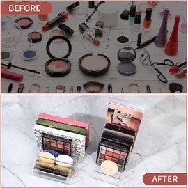 2 PCS Organizadores de Paletas de Sombras de Ojos,Organizadores de Maquillaje de Paleta de Sombras de Ojos de 7 Celdas,para Organizar La Paleta de Sombras de Ojos,Rubor,Polvo y carteras.