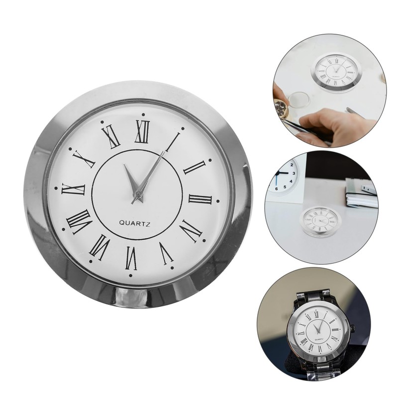 COHEALI Retro Clock Head Insert with Roman Numerals Vintage Round