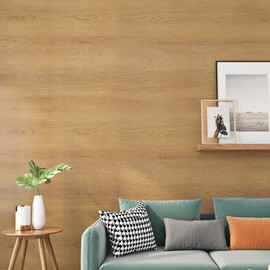 ReWallpaper Wood Contact Paper Light Wooden Peel and Stick Wallpaper Removable Oak Wood Grain Contact Paper for Cabinets Self Adhesive Brown Wooden Vinyl Wrap for Countertops Desk Drawers 15.8in?0ft