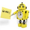 Betus Non-ticking Robot Alarm Clock Stainless Metal - Wake-up Clock