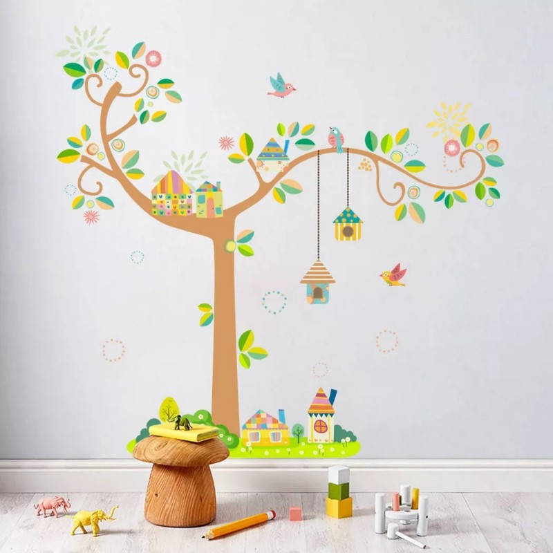 DaraBaby Vinil Infantil Casa De La Selva Cuarto Recamara Sala+