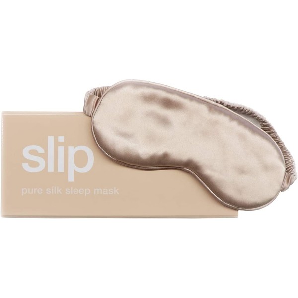 Slip Silk Sleep Mask, Caramel (One Size) - 100% Pure Mulberry 22 Momme Silk Eye Mask - Comfortable Sleeping Mask with Elastic Band + Pure Silk Filler and Internal Liner