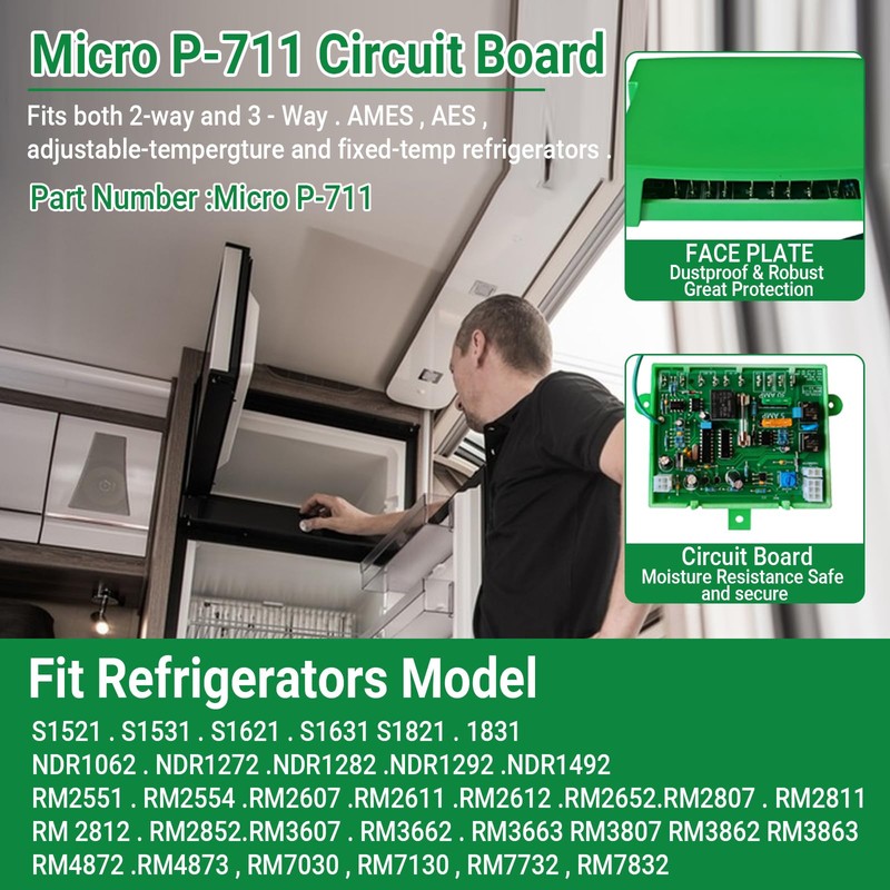 Aepiraza Micro P-711 Refrigerator Main Power Control Circuit Board Fit