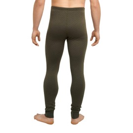 Thermowave 3in1 Merino Wool Base Layer Mens Pants - Long Johns for Men - Mens Thermal Underwear 330 GSM Extra Warm Wicking Quick Dry Wide Waistband Forest Green