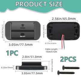 RV USB Outlet, 12V USB Socket 66W 3 Port USB Charger Socket, Quick Charge Dual 18W QC3.0 and 30W PD Car Charger Socket Panel with ON Off Button for 12V-24V Marine Boat RV Campervan Truck Motorcycle