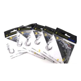 HAWKRIDGE RIG PRO SERIES - 5 Packs of 3 HOOK FLAPPER size 1/0 Commercial Quality FLAPPER Ready Tied Rigs - Ideal for Sea and Shore Fishing