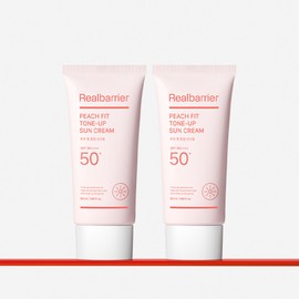 Real Barrier Peach Fit Tone-Up Sun Cream SPF 50+ PA++++ 50ml, 2 units / 리얼베리어 피치 핏 톤업 선크림 SPF 50+ PA++++ 50ml, 2개