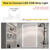 Pandery led Strip Lights Waterproof,DC24V Strip Lights IP65,3000K Warm White,320LEDs/M,8MM
