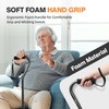 Homodoskey Adjustable Walking Cane with Offset Soft Cushioned Handle for