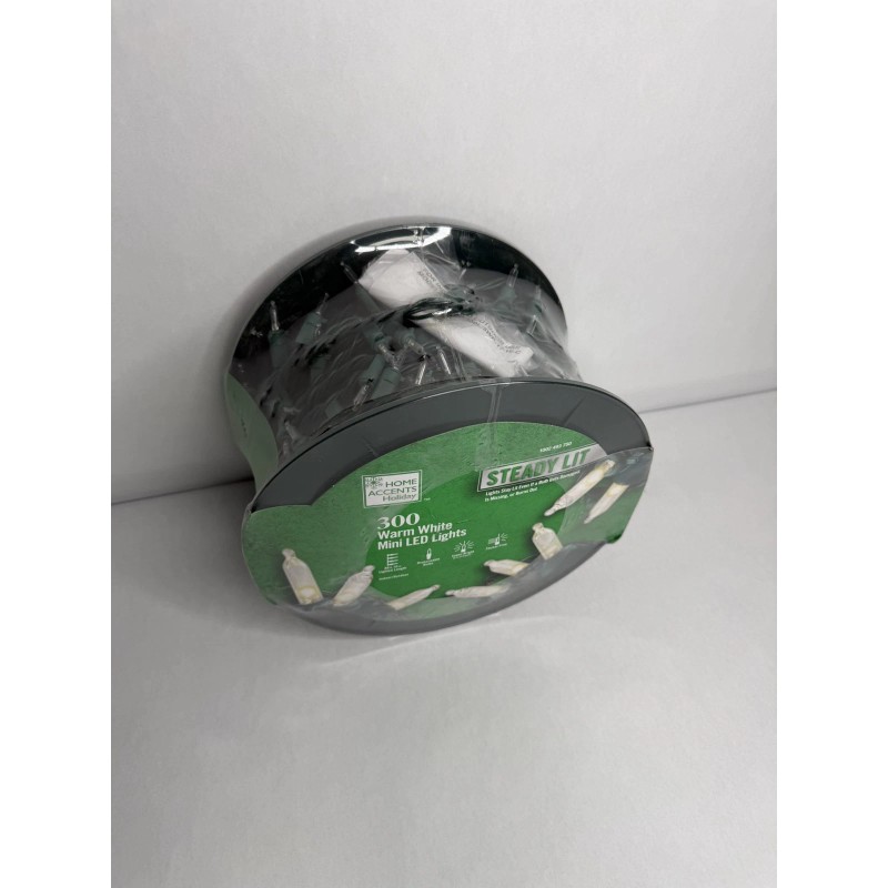 Home Accents Holiday 300 Warm White LED Mini Lights Steady