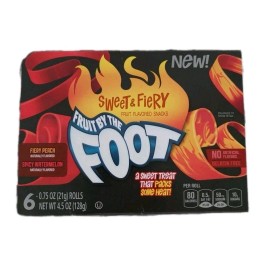 Fruit by the Foot New Fruit By The Foot SWEET & FIERY Fiery Peach & Spicy Watermelon 6 Rolls  READ