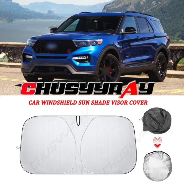 CHUSYYRAY Foldable Windshield Sun Shade for Toyota Highlander UV Heat