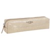 Gusti Addison Leather Pencil Case Silver Leather