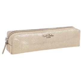 Gusti Addison Leather Pencil Case Silver Leather