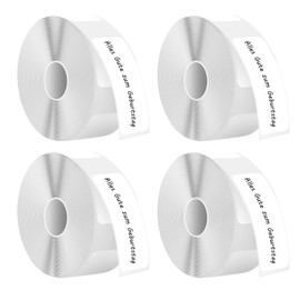 Thermo Etiketten, 4 Rollen Selbstklebende Rolle, Wasserdichte Für Büro, Zuhause, Schule, 12x40mm (160 Etiketten/Rolle)