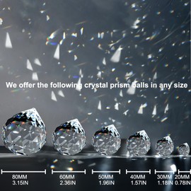 Crystal Suncatcher, MerryNine 30 mm, 20 Pieces Crystal Prism Ball, Crystal Decorative Pendant for Photography, Garden Window Decoration