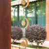 Glitzhome 8.5ft Rain Chain for Gutters 8-Piece Faux Copper Patina